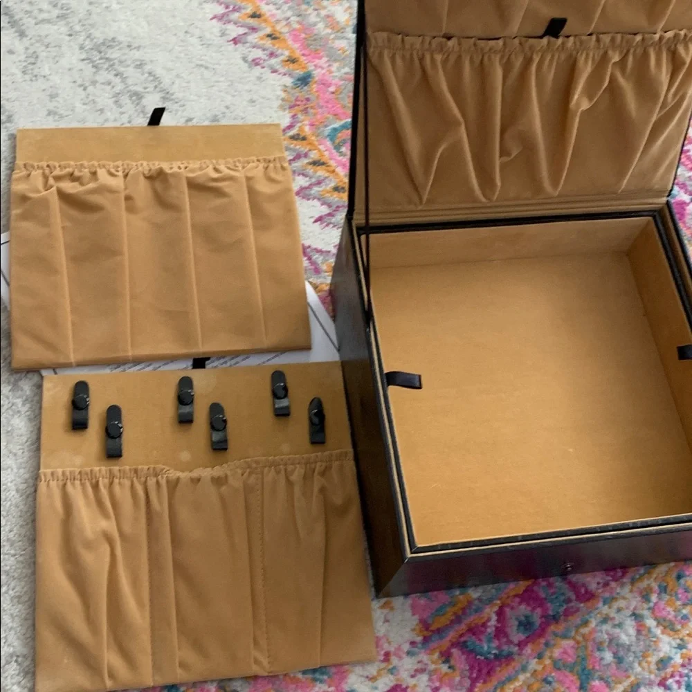 Joy Mangano Jewelry  Precious Pockets Organizer Box with Clips NEW